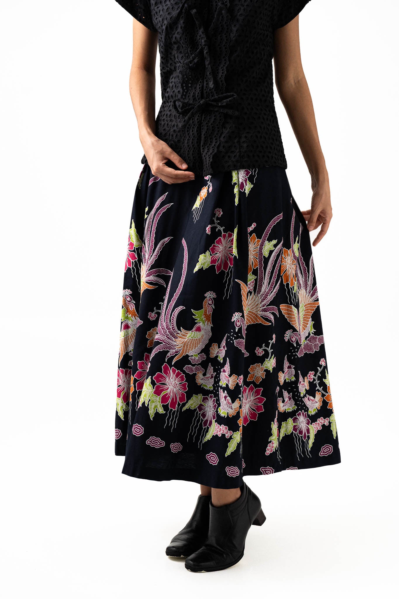 Batik Circle Skirt | Merak Ebony