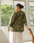 Batik Open Jacket | Taman Sari Olive