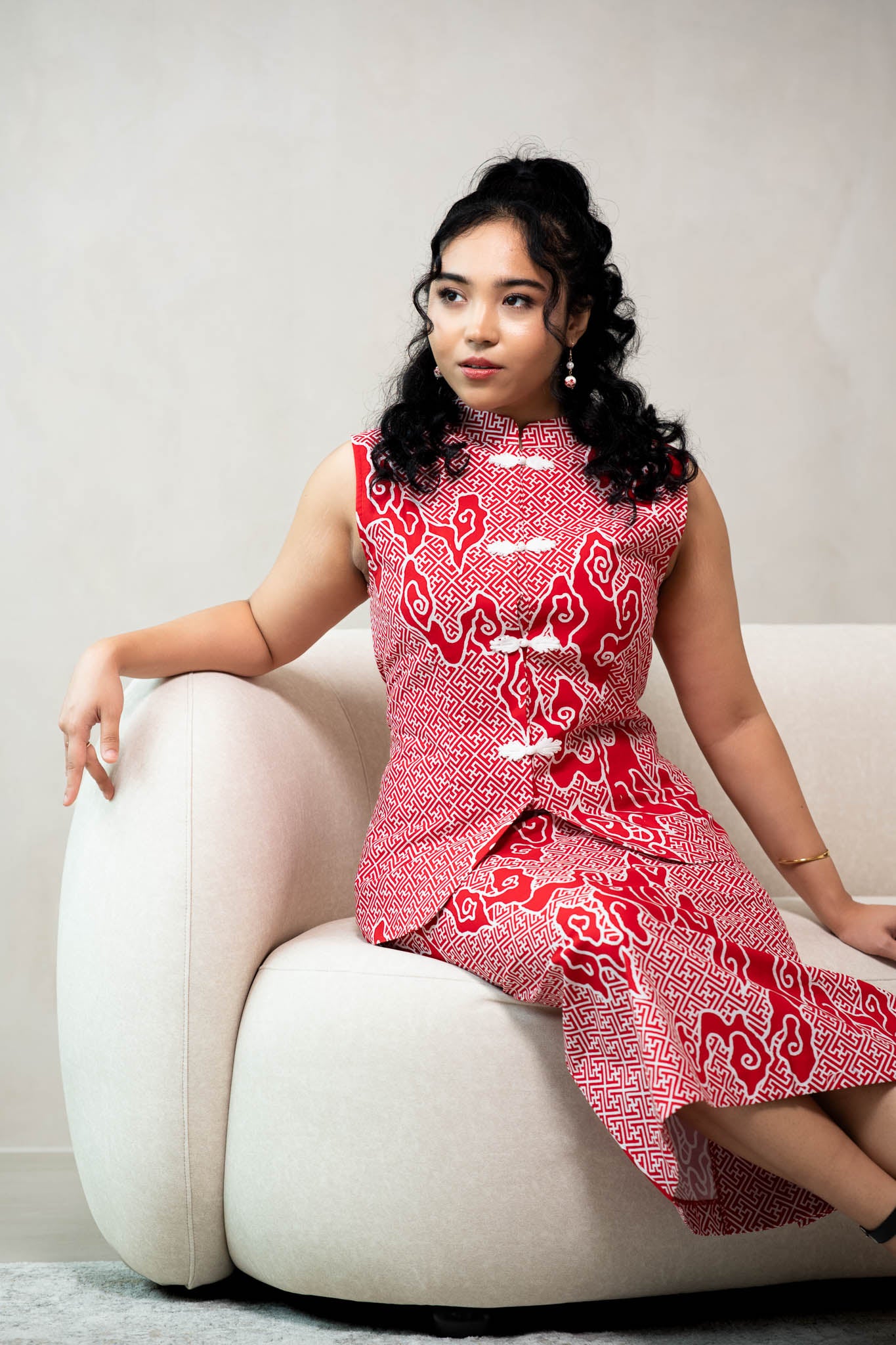 Batik High Collared Top | Tumbuh Saga Seed