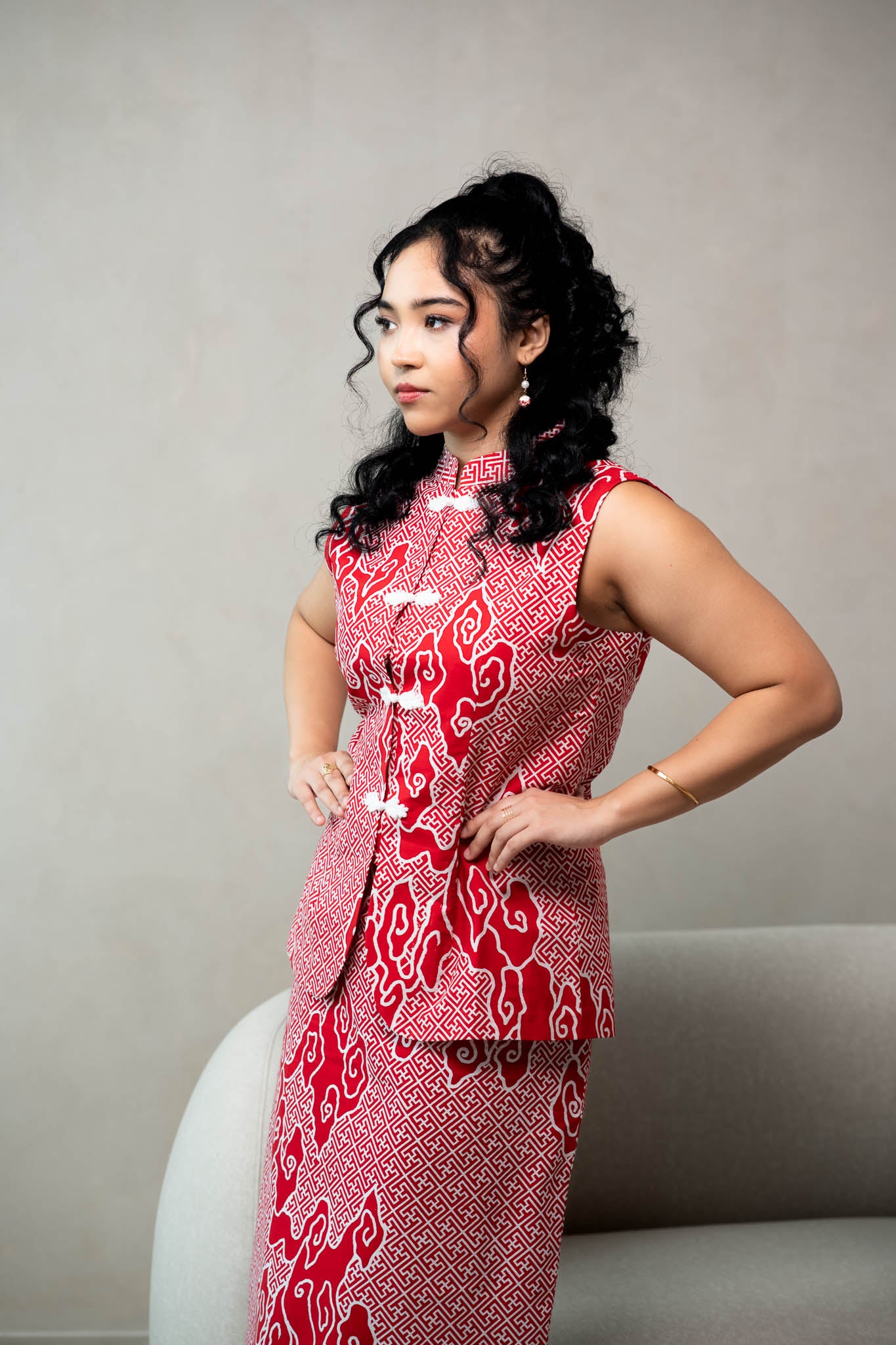 Batik High Collared Top | Tumbuh Saga Seed