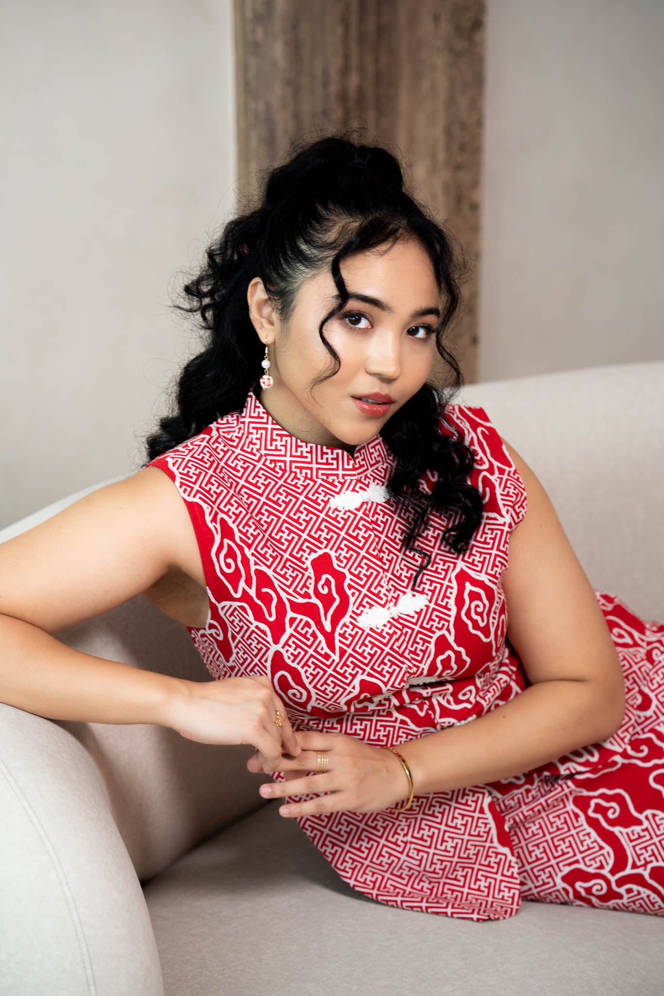 Batik High Collared Top | Tumbuh Saga Seed