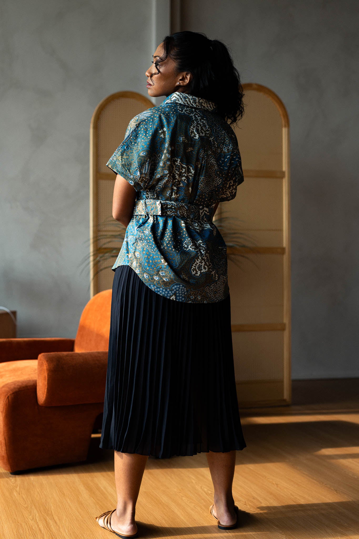 Batik Belted Blouse | Jiwa Indigo