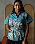 Batik Belted Blouse | Jiwa Indigo