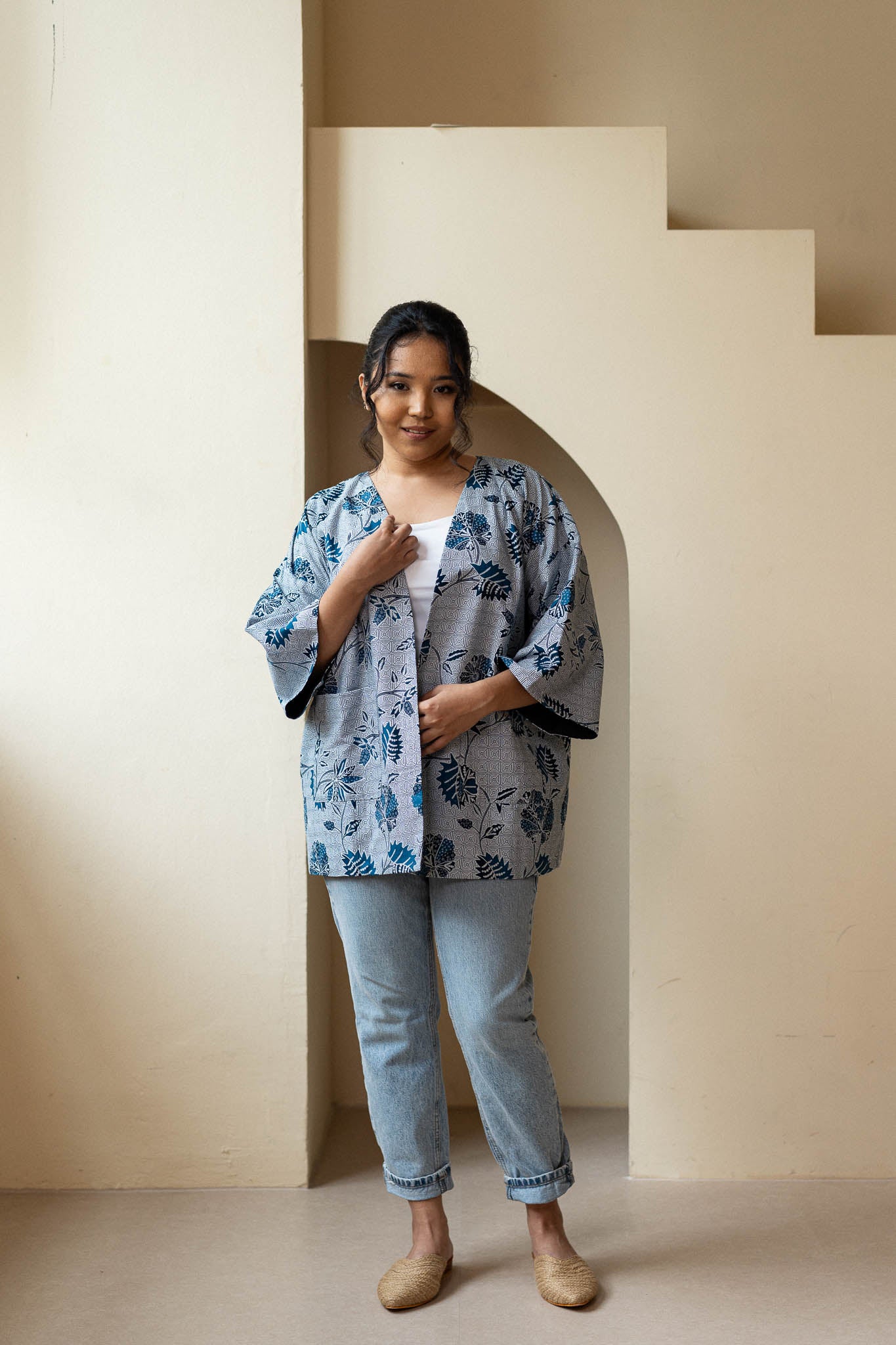 Batik Open Jacket | Mekar Indigo