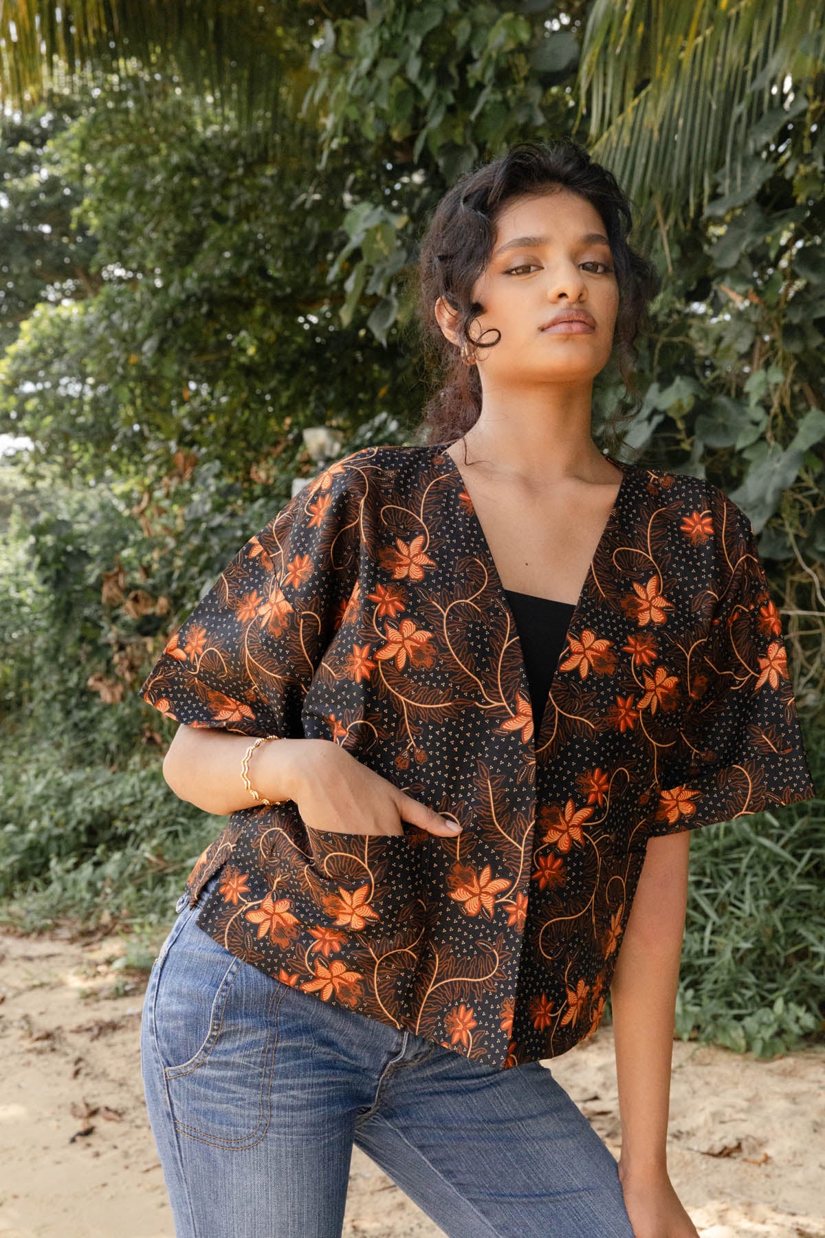 Batik Crop Jacket | Taman Sari