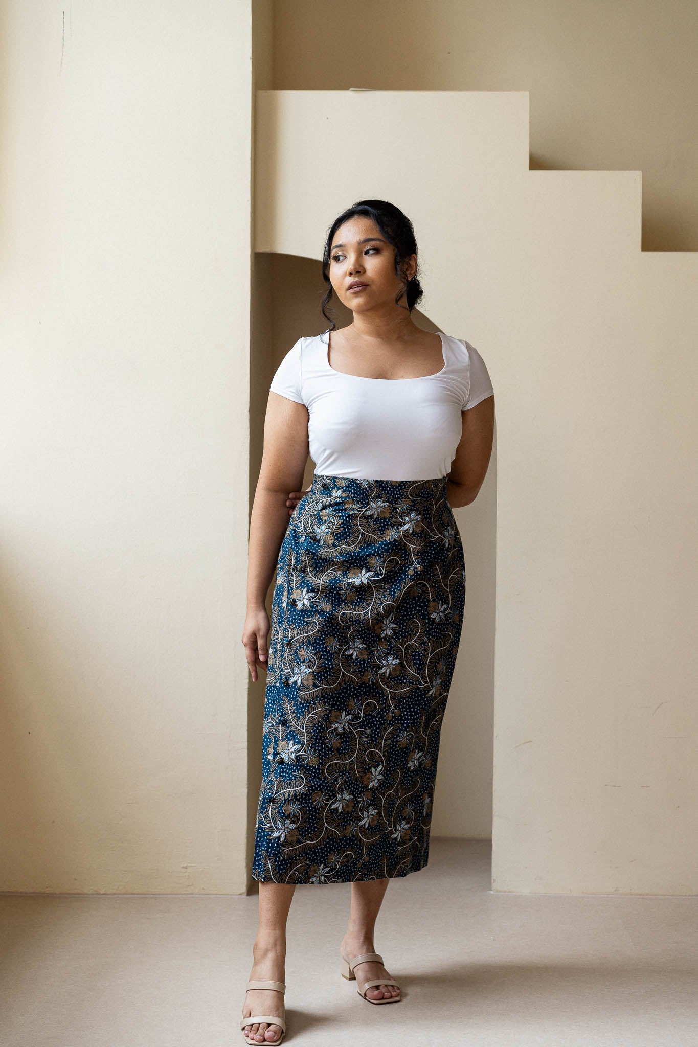 Batik Pencil Skirt | Taman Sari Indigo