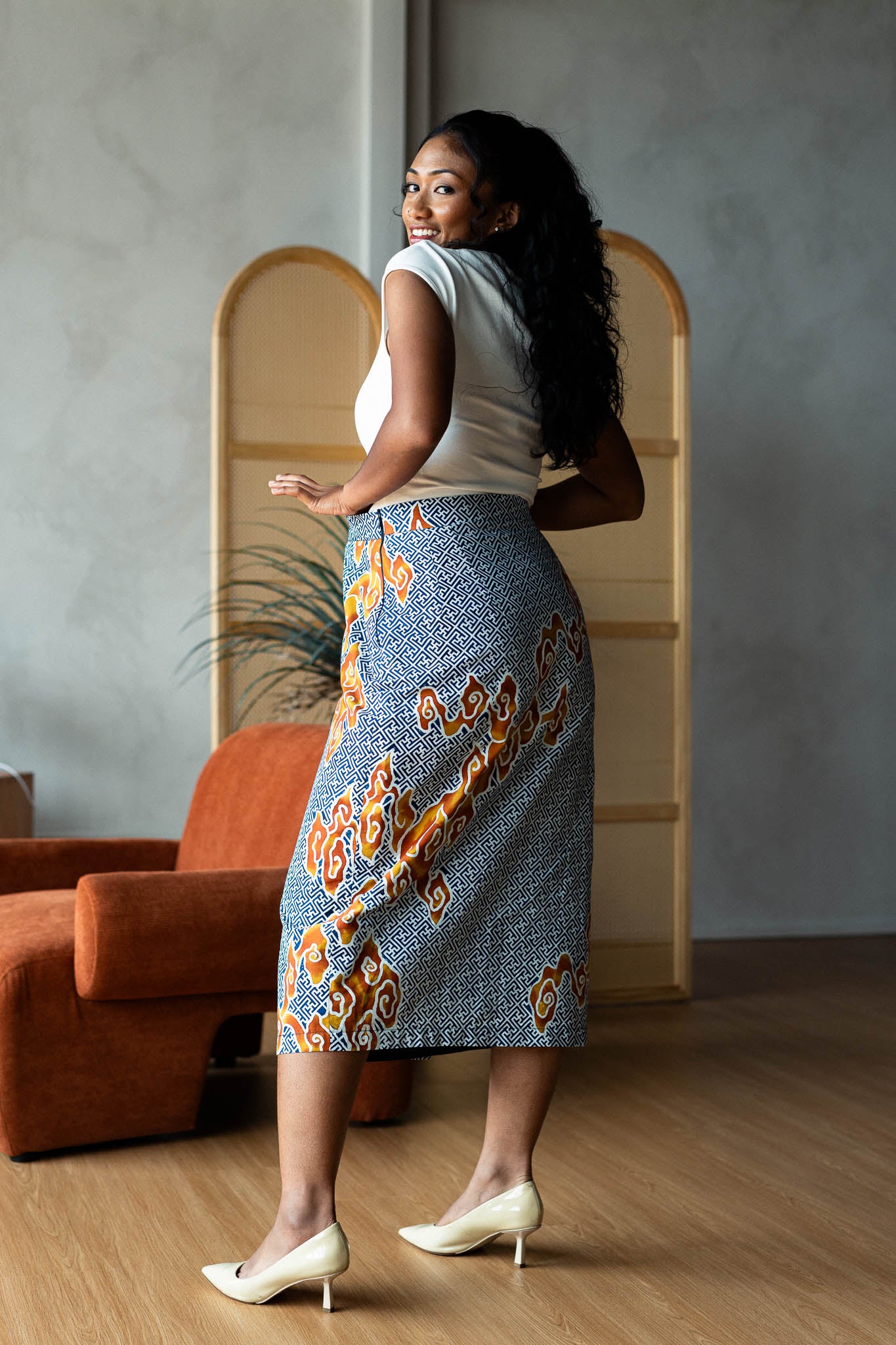 Batik Pencil Skirt | Tumbuh Indigo