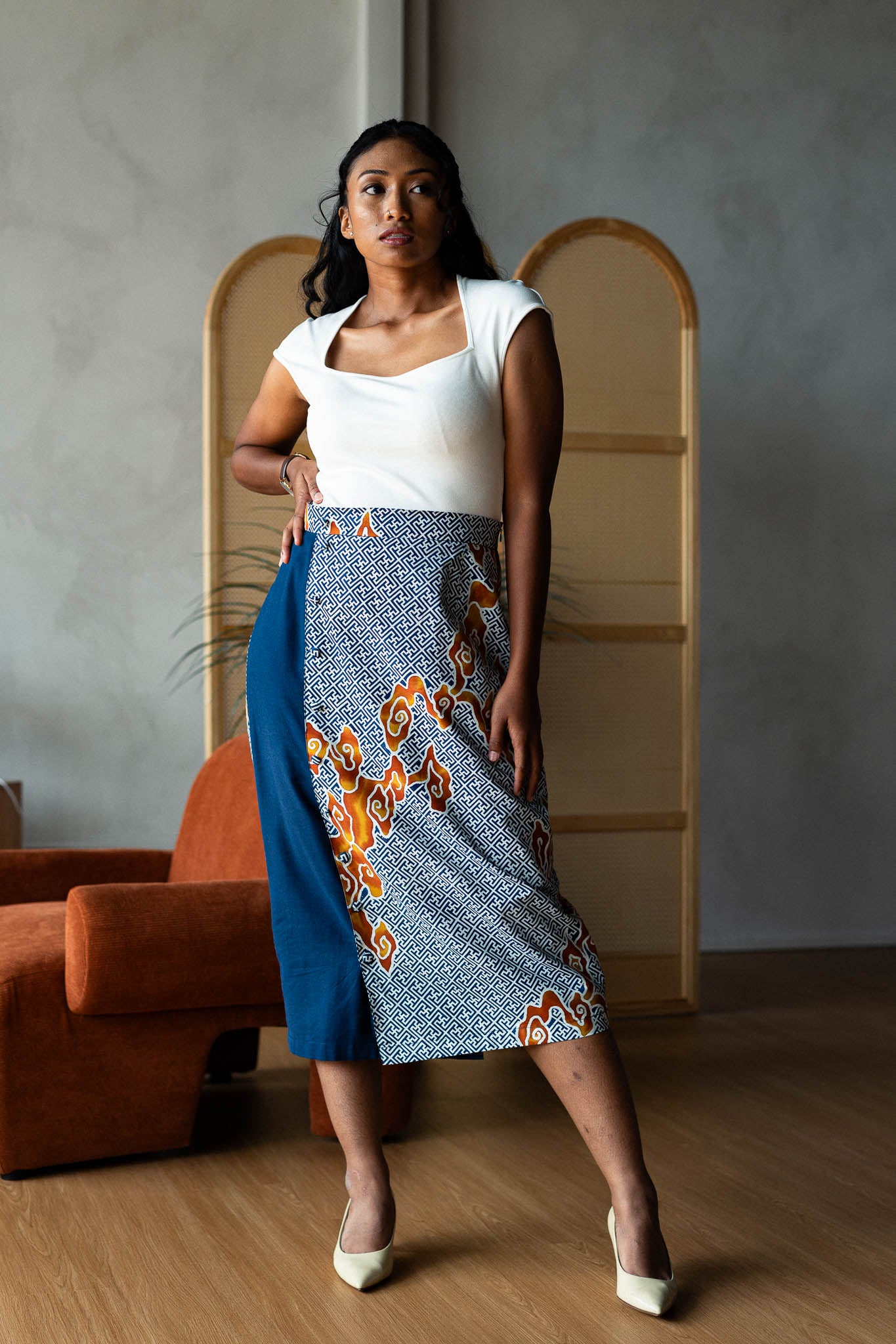 Batik Pencil Skirt | Tumbuh Indigo