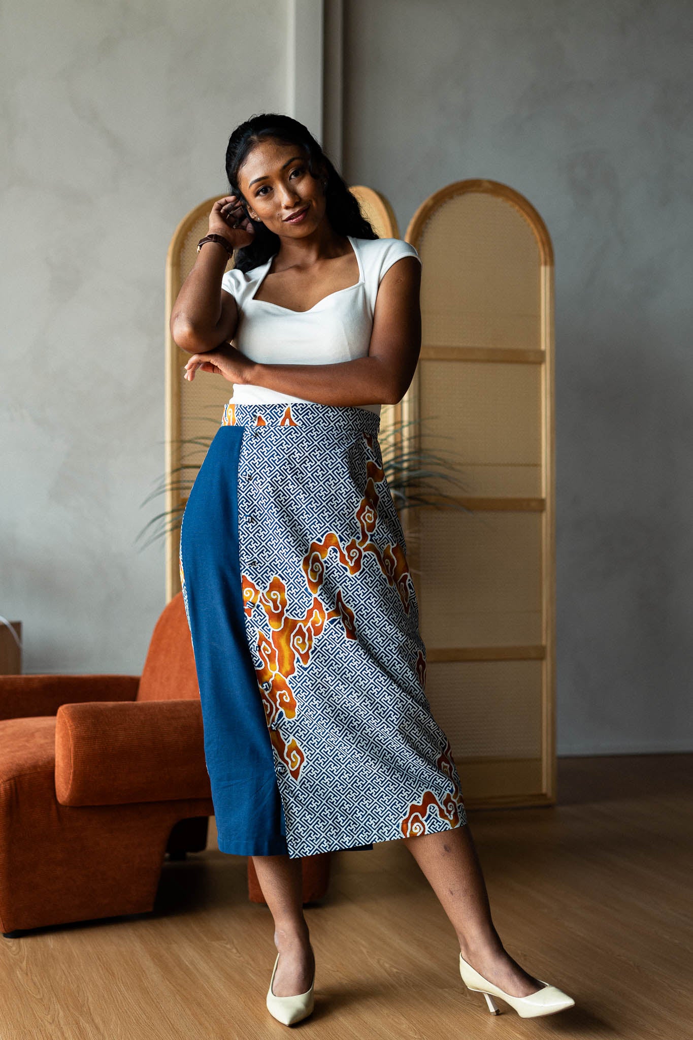 Batik Pencil Skirt | Tumbuh Indigo