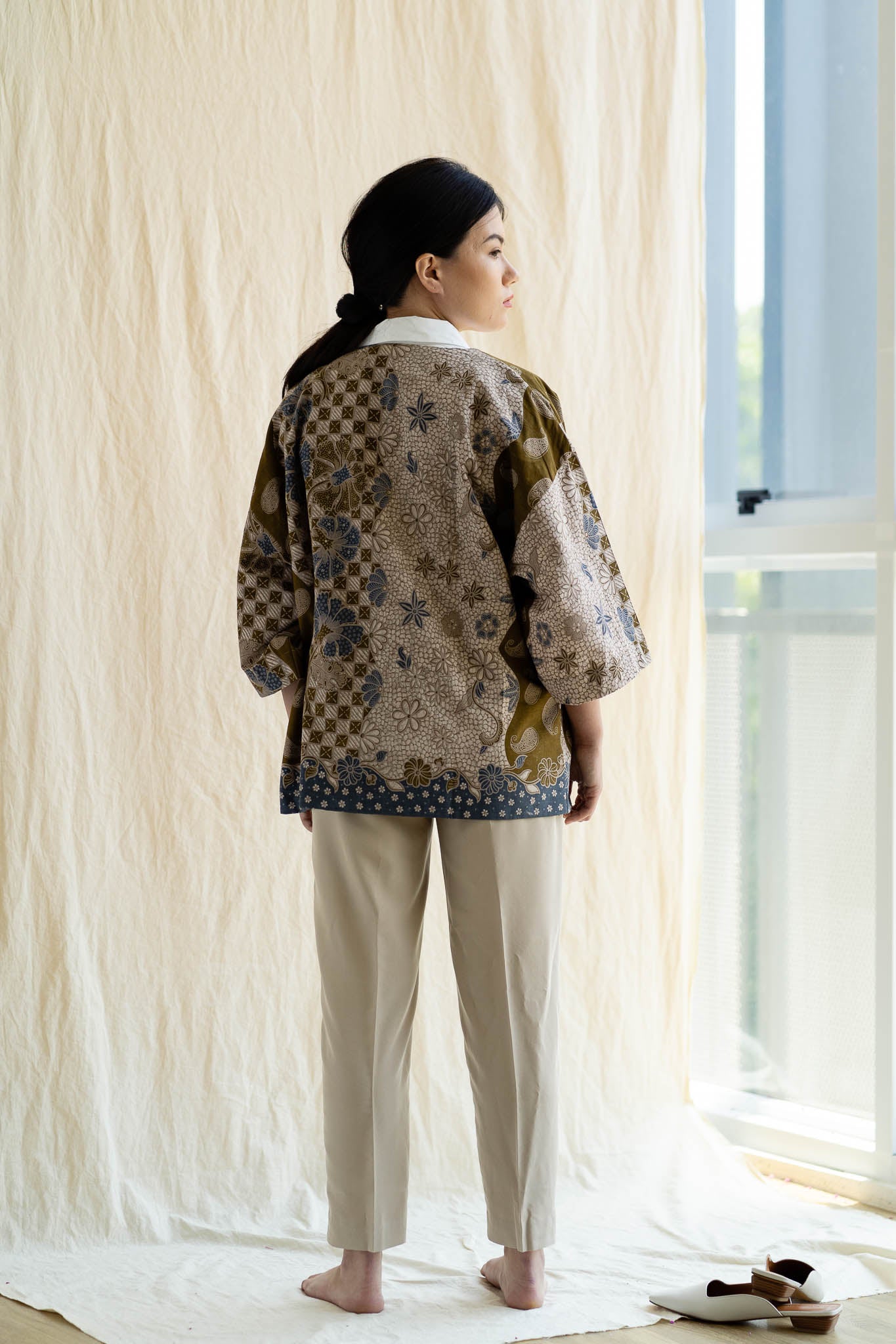 Batik Open Jacket | Uma from Singapore ethical designer Gypsied