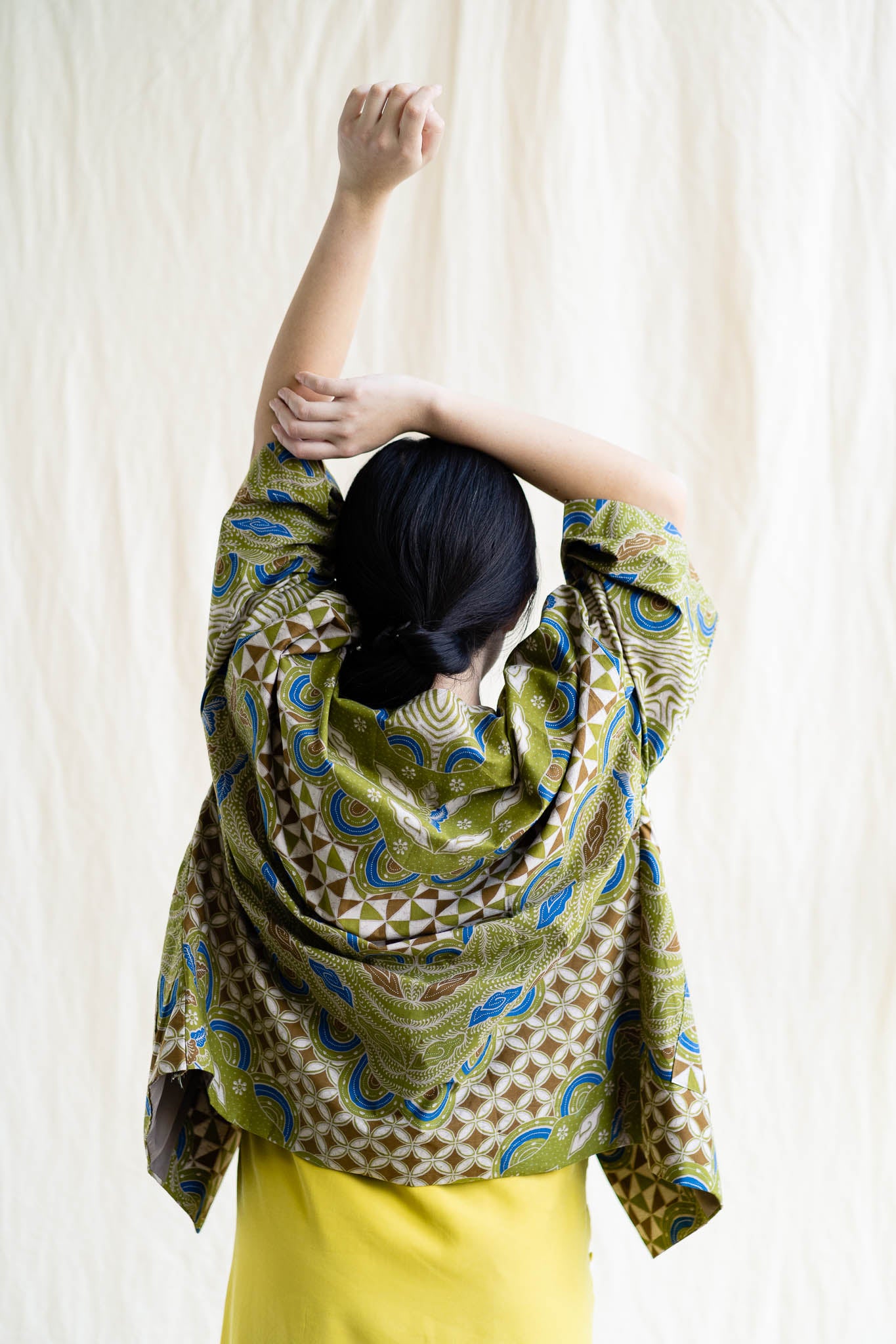 Batik Open Jacket | Maya from Singapore ethical designer Gypsied