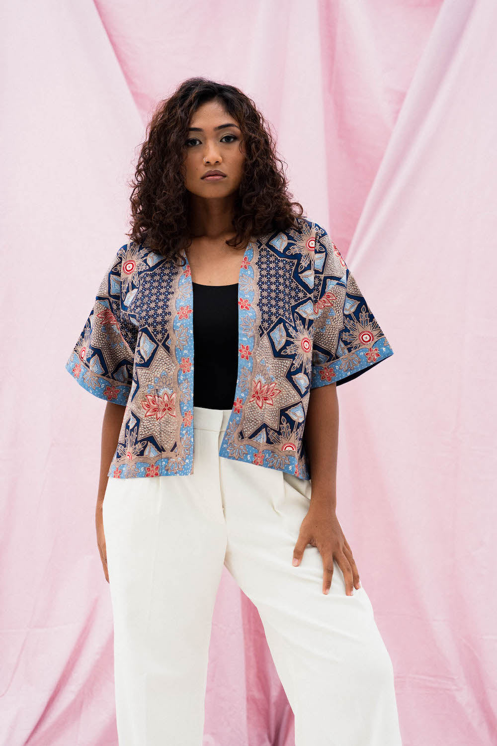 Batik Crop Jacket | Seroja II