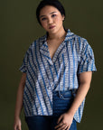 Batik Cocoon Shirt | Indigo Parang
