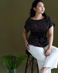 Batik Button Back Blouse | Ratu