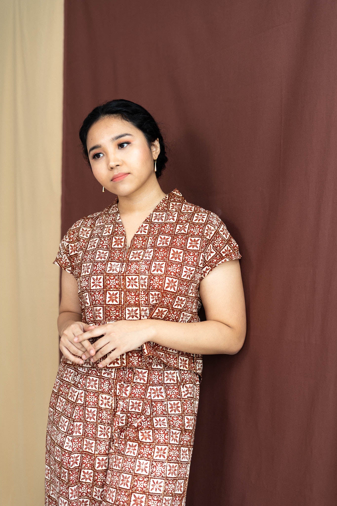 Batik Crop Top | Semula Terracotta