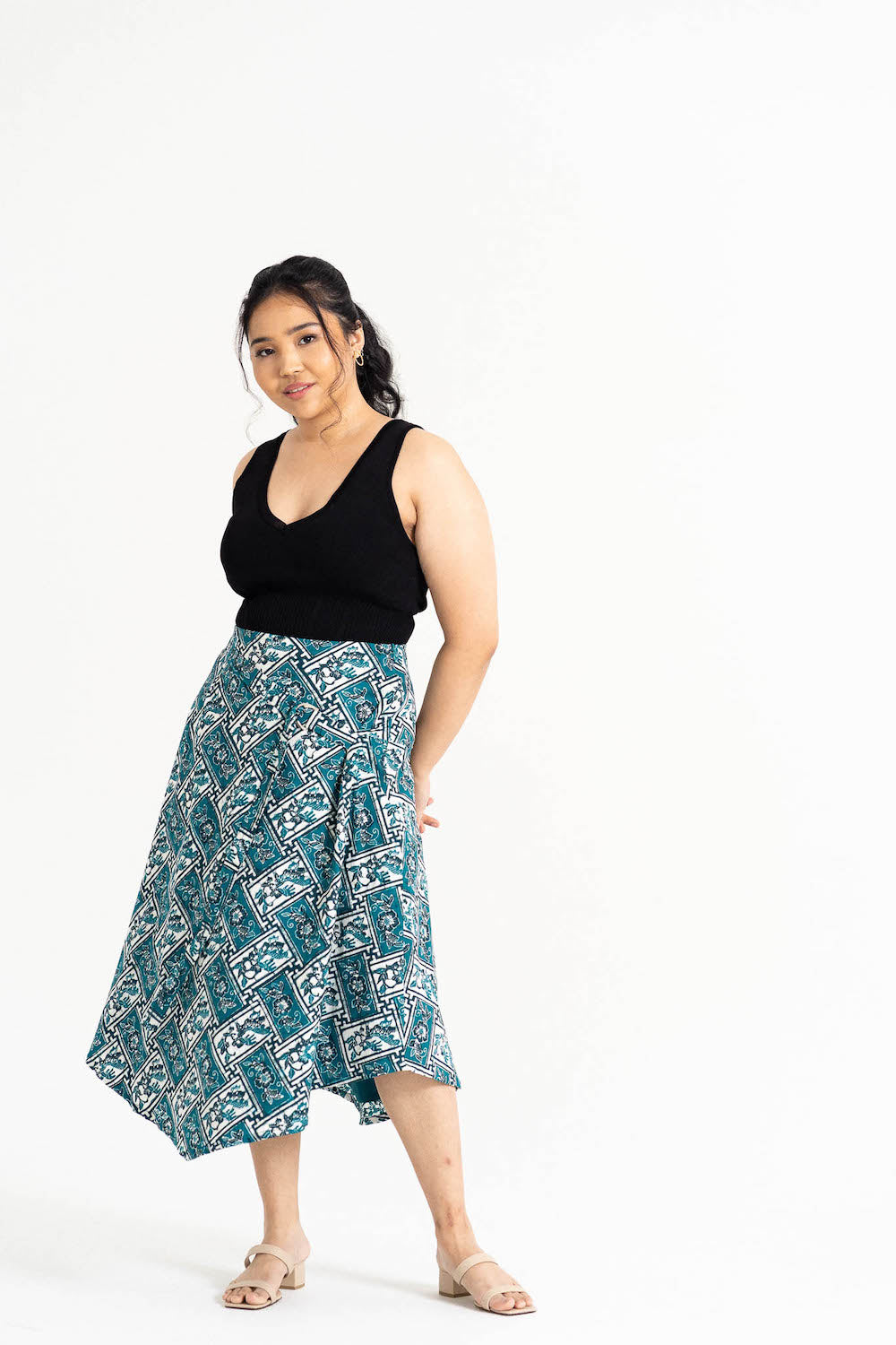 Batik Cascade Skirt | Encim Jade