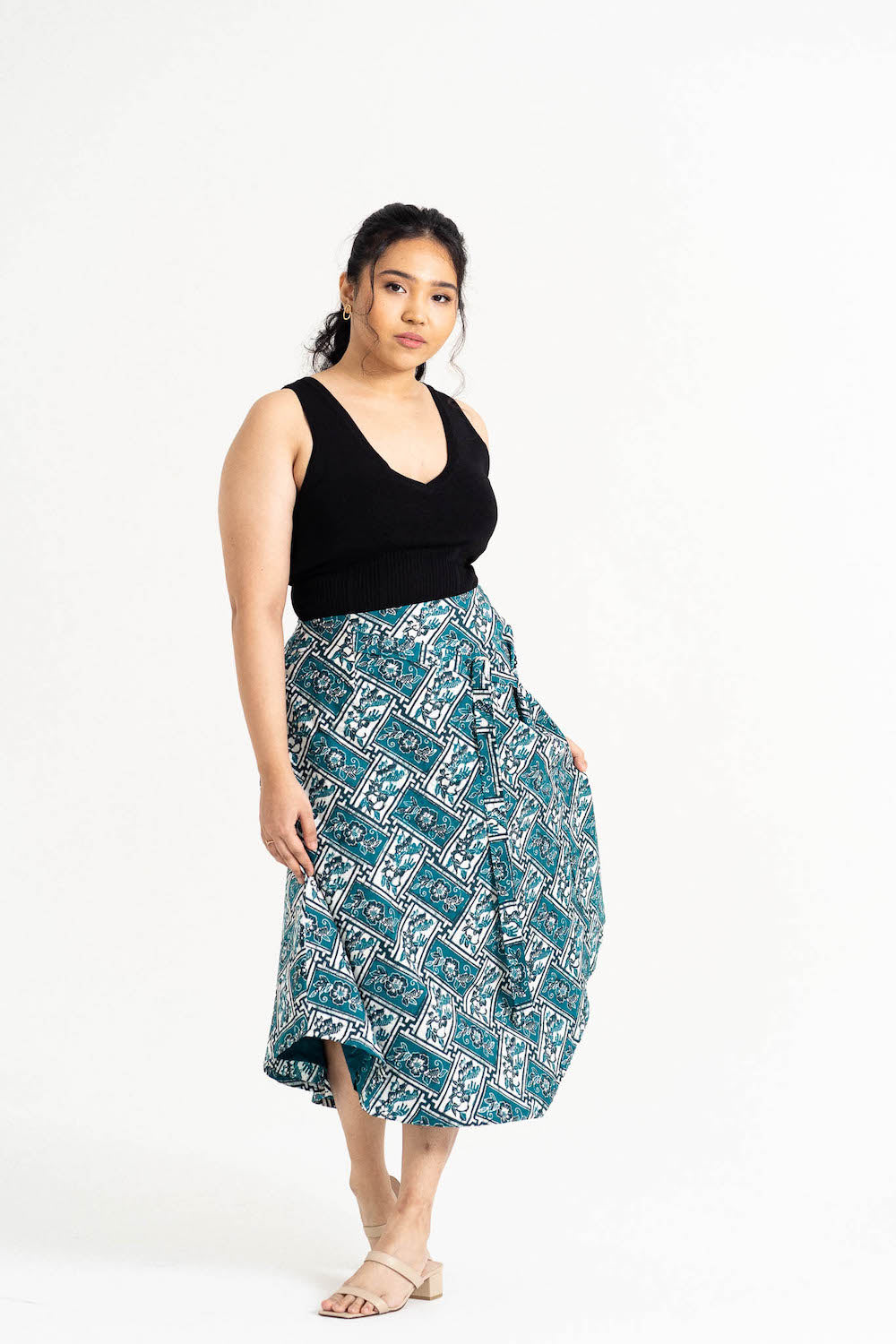 Batik Cascade Skirt | Encim Jade