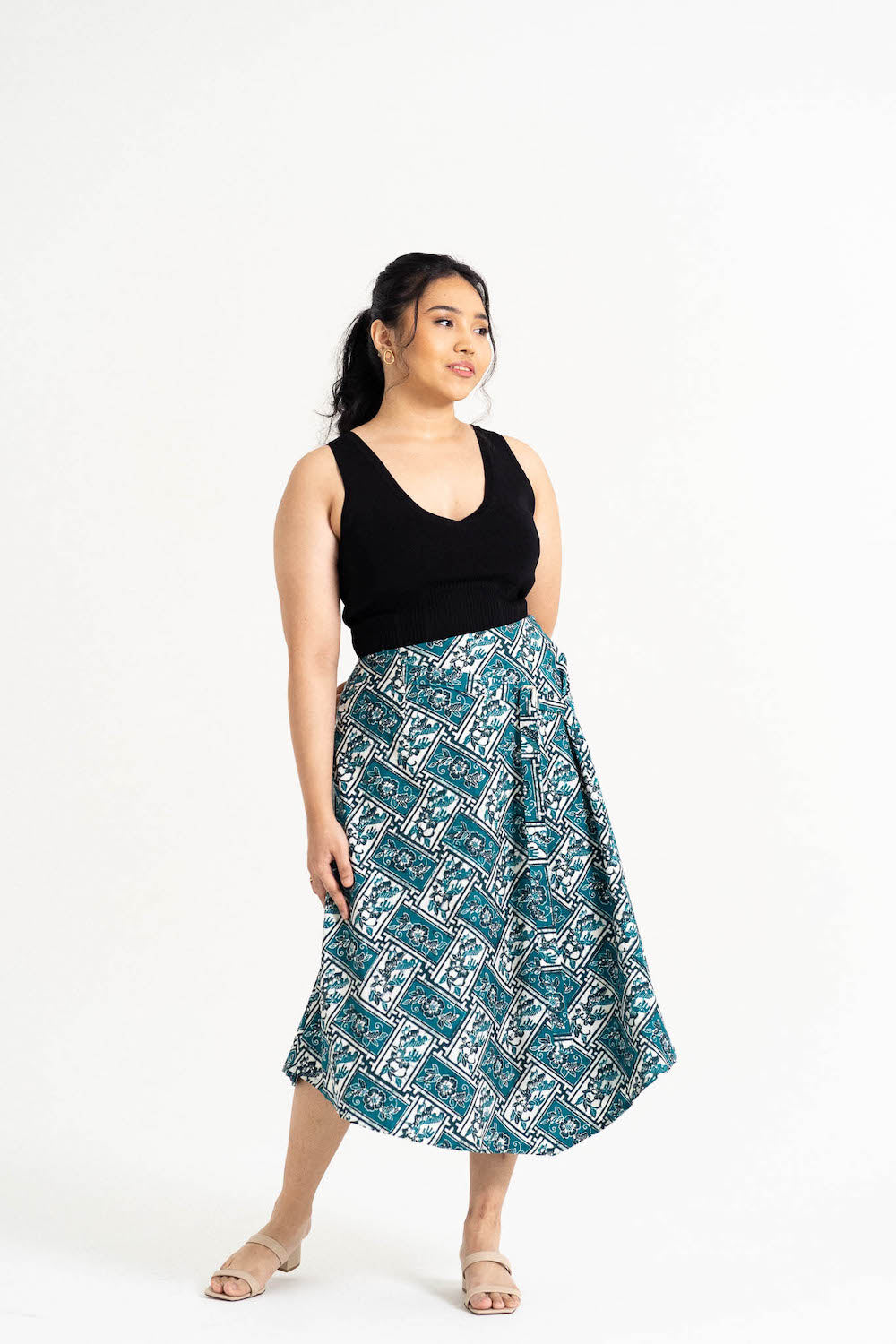 Batik Cascade Skirt | Encim Jade