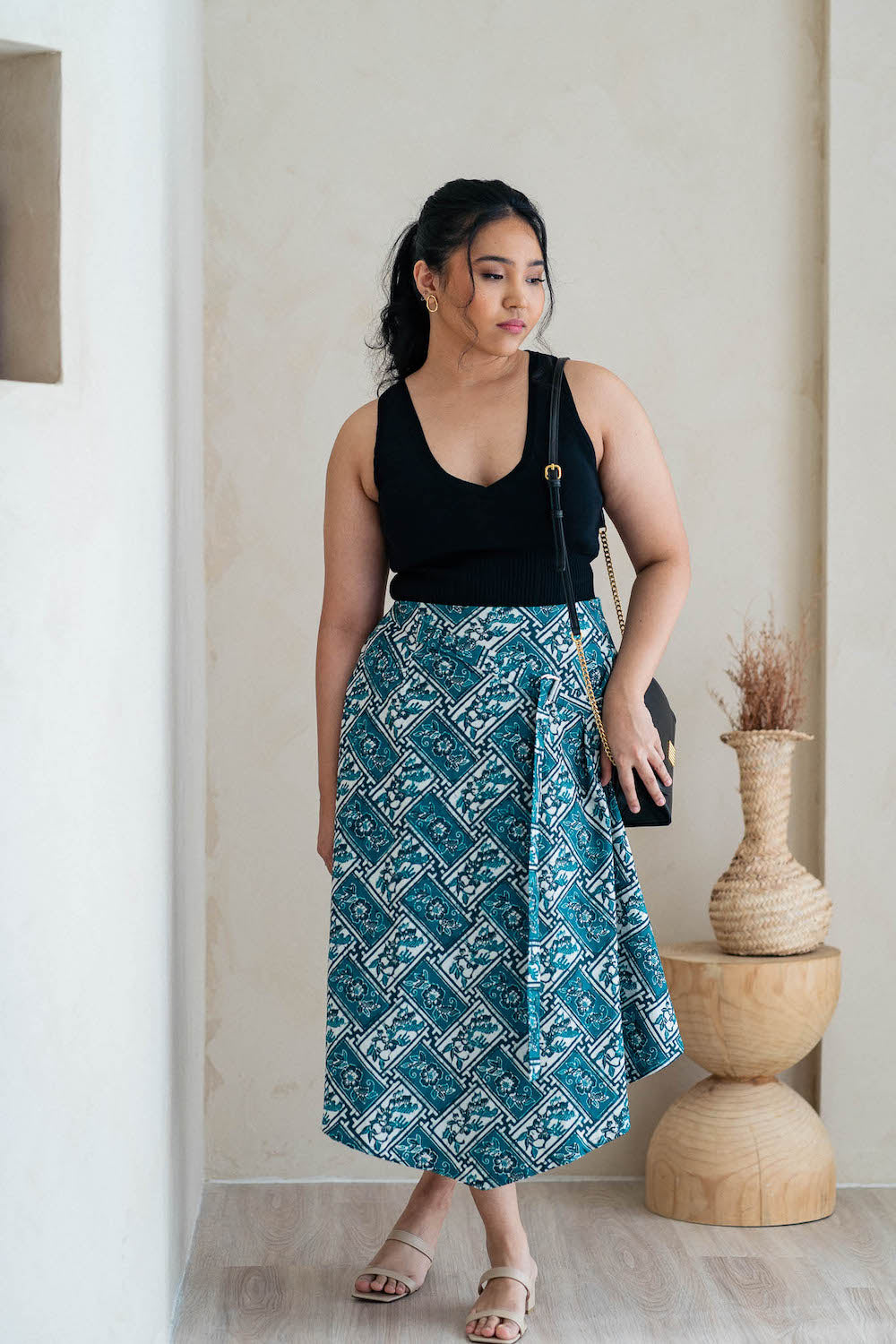 Batik Cascade Skirt | Encim Jade