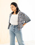 Batik Crop Jacket | Teduh Indigo