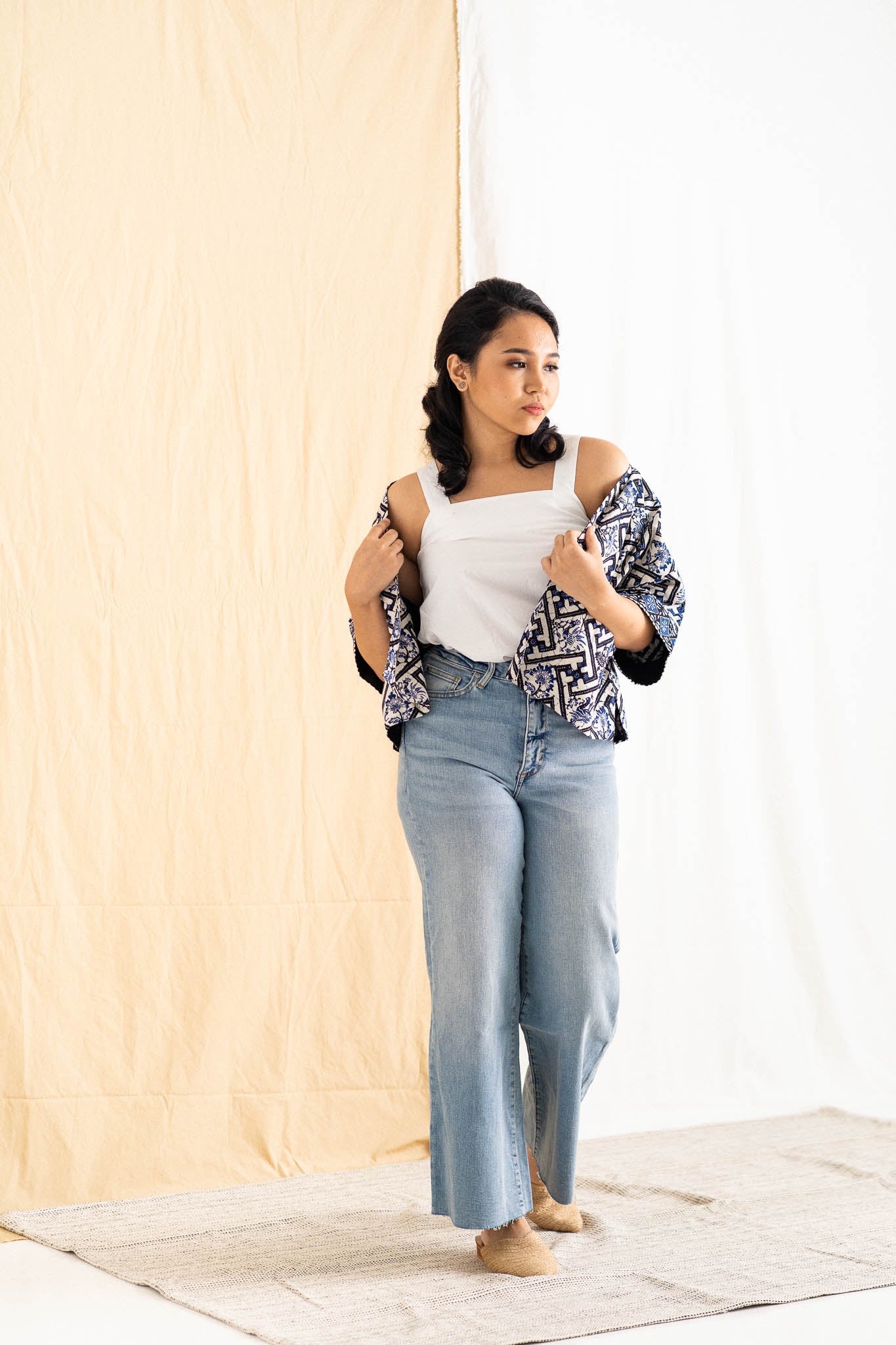 Batik Crop Jacket | Teduh Indigo